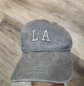 Gray LA Baseball Cap